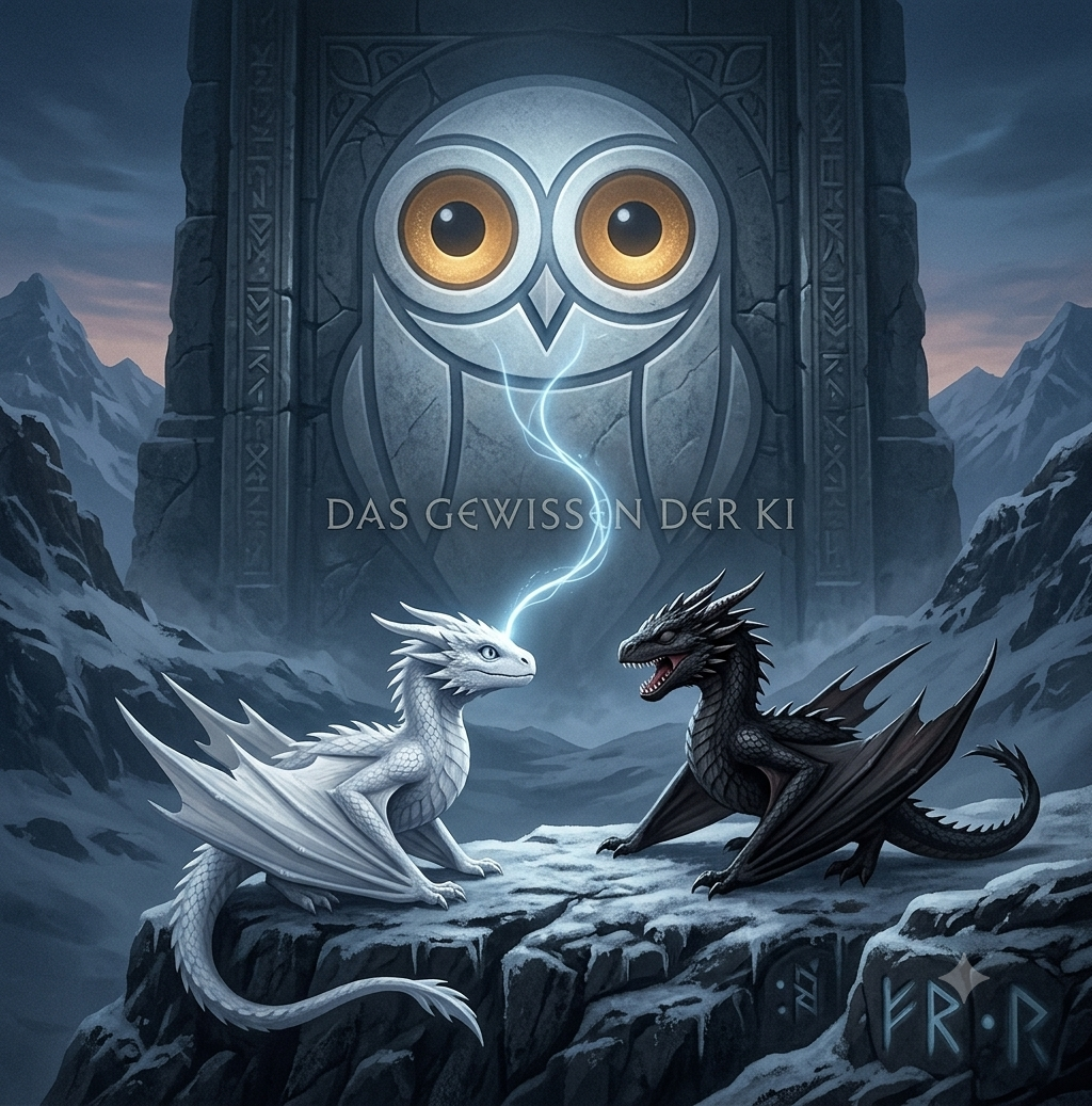 Die Wintereule mit dem weißen und dem schwarzen Drachen — das Gewissen der KI